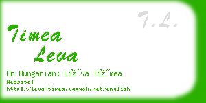 timea leva business card